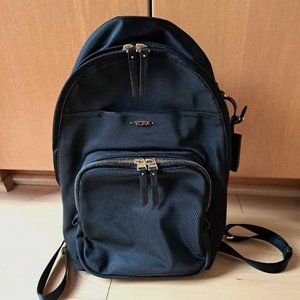 Tumi Small Black Backpack with Gold Harware